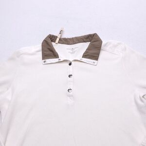 Karen Scott Long Sleeve Casual Pullover Sweatshirt Womens Size L White Brown